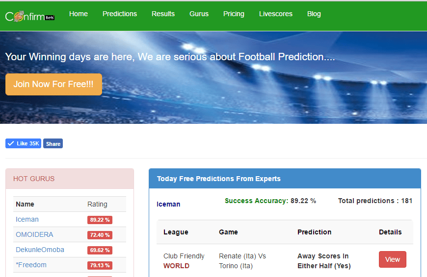 free best football prediction site